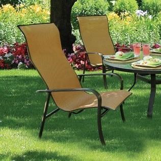 Homecrest Kashton 1k379 Outdoor High Back Sling Dining Chair