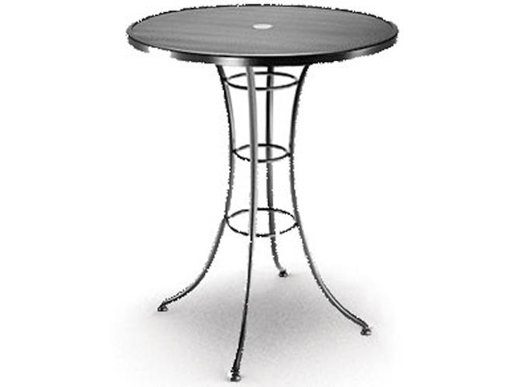 Homecrest Mesh 06365 36 Bar Table With Umbrella Hole Becker Mesh 36 Bar Table With Umbrella Hole By Homecrest