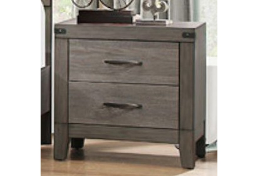 Homelegance 2042 2042 4 Contemporary 2 Drawer Nightstand With