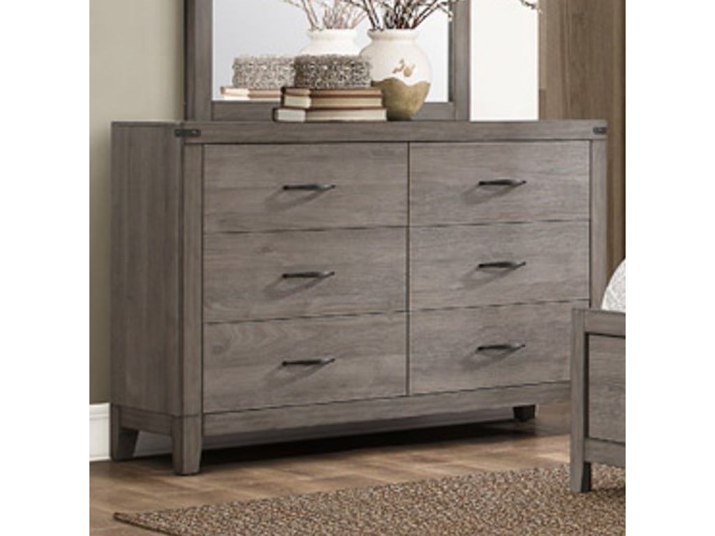 Homelegance 2042 Contemporary 6 Drawer Dresser With Modern