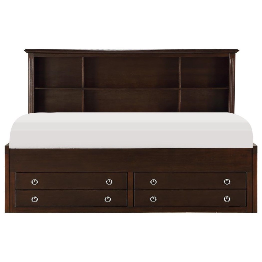 Homelegance 2058c Full Daybed With Bookcase And Footboard Storage