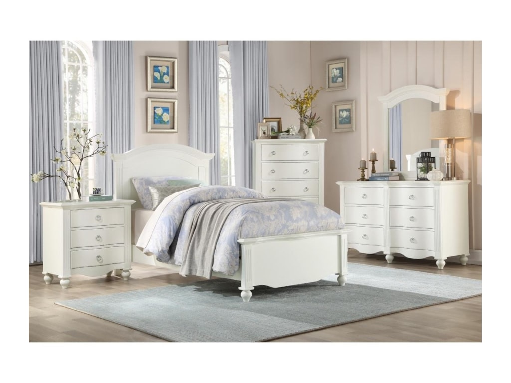 Homelegance 2058WHTwin Bed