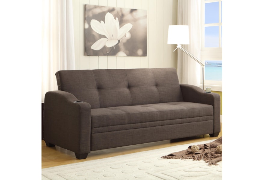 Homelegance Caffery 4829ln A Contemporary Click Clack With Tufting Homelegance Caffery 4829ln A