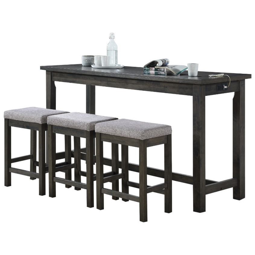 black counter height chairs set of 4
