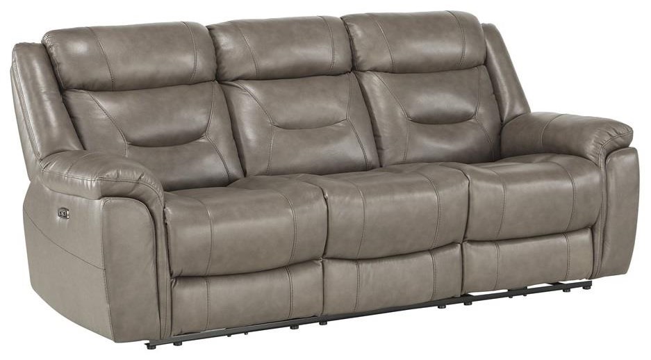 Albany Power Reclining Leather Sofa W Power Headrest Walker S