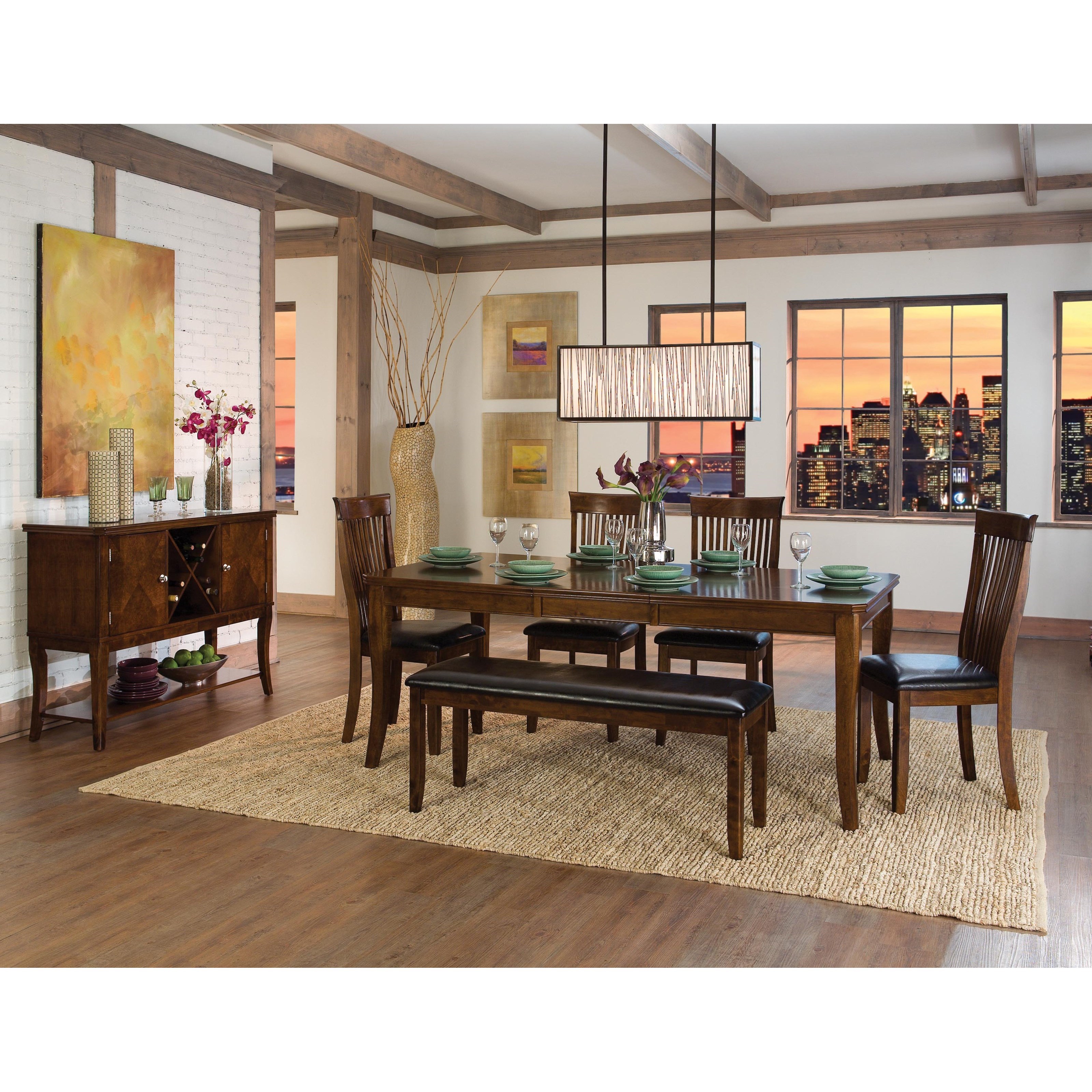 Homelegance Furniture Alita Transitional Formal Dining Room Group