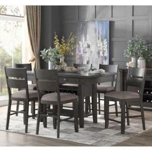 Homelegance Baresford 467435947 7 Piece Counter Height Dining Set Beck S Furniture Pub Table And Stool Sets