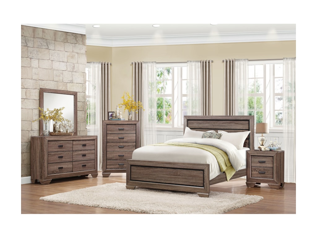 Homelegance BeechnutModern King Headboard and Footboard