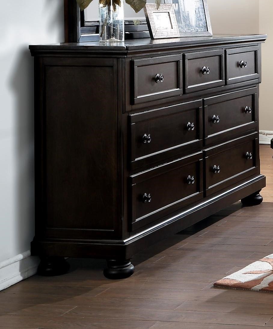 Homelegance Begonia Gray Transitional Dresser With Hidden Drawer