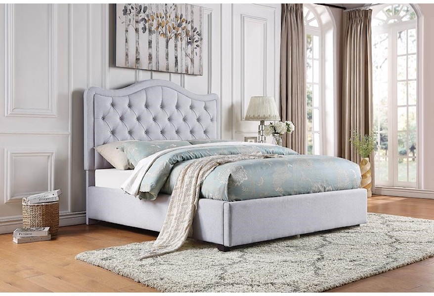 Home Style Carter Upholstered Beds Queen Upholstered Bed | Walker's Furniture | Upholstered Beds