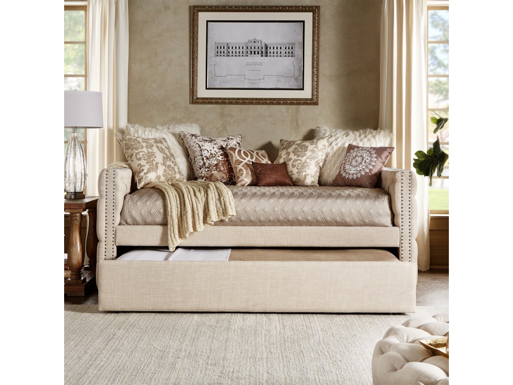 Upholstered Daybed With Trundle Upholstered Daybed With Trundle