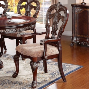 Homelegance Deryn Park Traditional Dining Arm Chair With