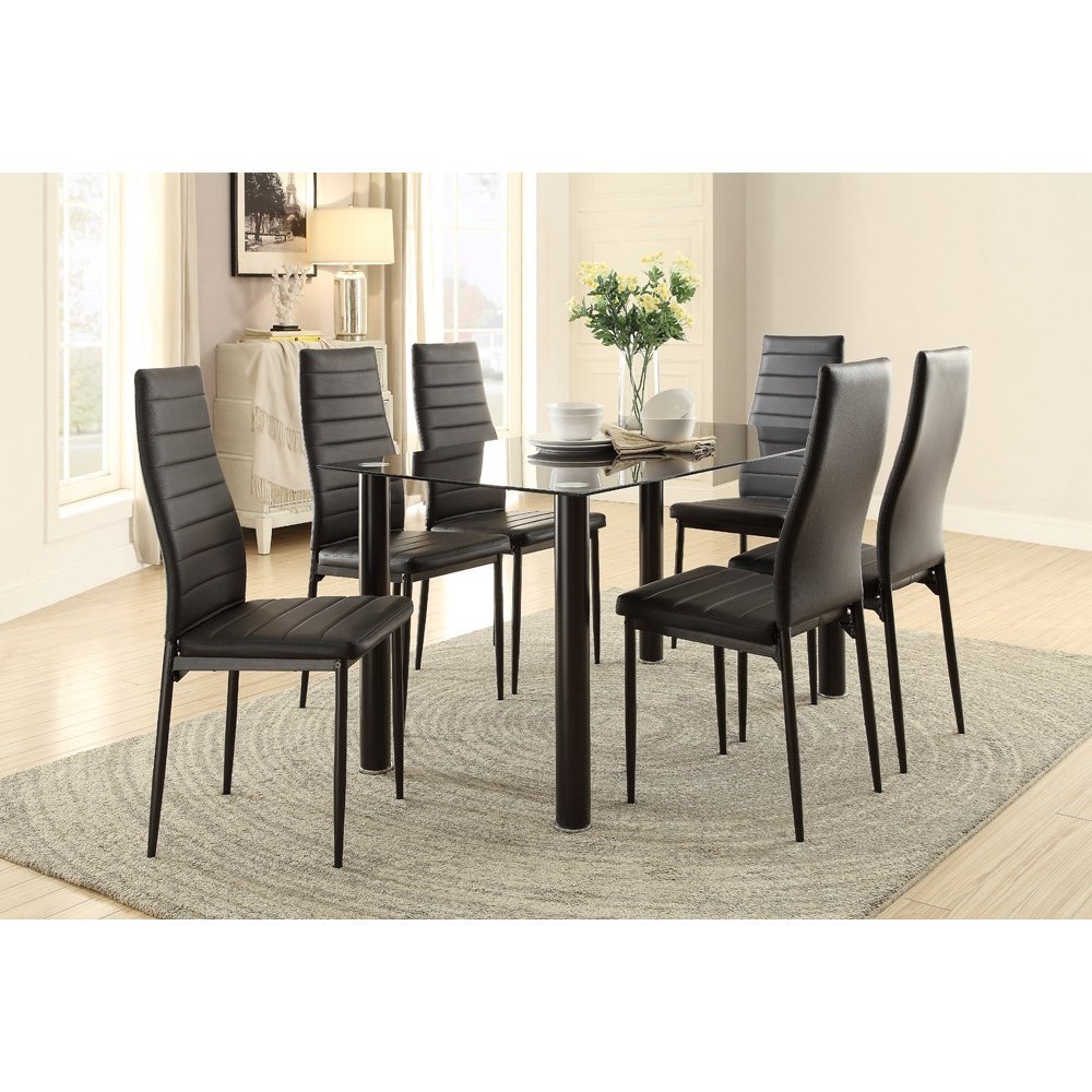 Homelegance Florian Seven Piece Contemporary Dining Set Lindy S Furniture Company Dining 7 Or More Piece Sets