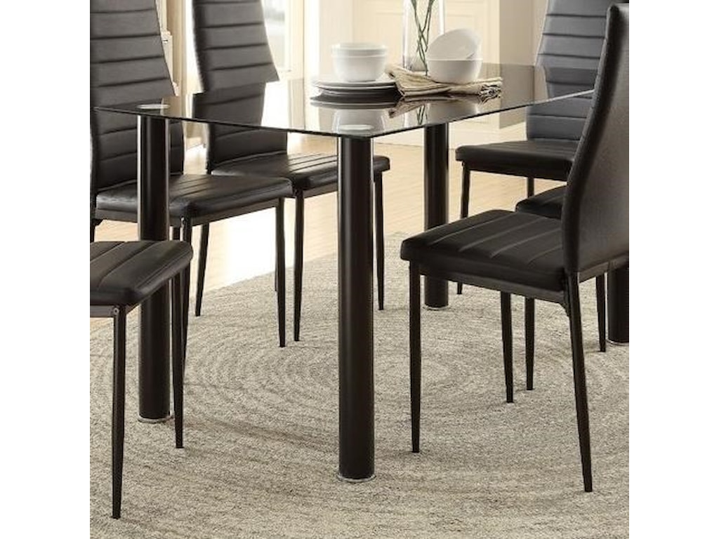 Homelegance Florian Contemporary Dining Table With Black Homelegance Florian Contemporary Dining Table With Black