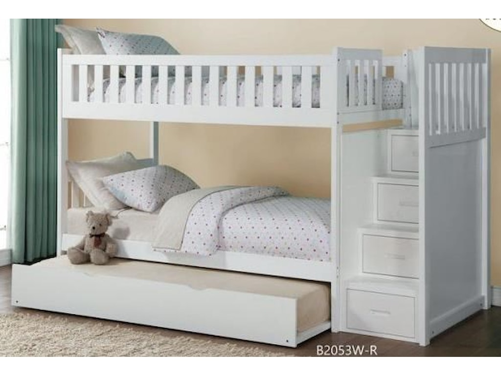 Galen Twin Over Staircase Storage Bunk Bed With Trundle By Homelegance At A1 Furniture Mattress Galen Twin Over Staircase Storage Bunk Bed With Trundle By Homelegance At A1 Furniture Mattress