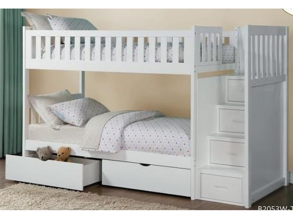 Galen Twin Over Storage Bunk Bed With Galen Twin Over Storage Bunk Bed With