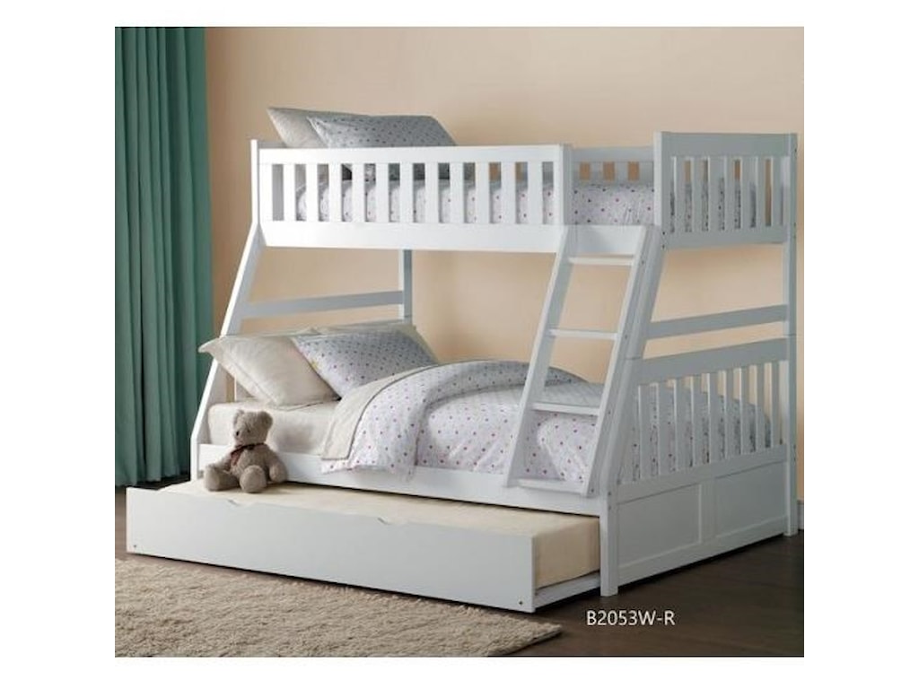 Homelegance Galen Twin Over Full Bunk Bed With Trundle Beck S Galen Twin Over Full Bunk Bed With Trundle By Homelegance
