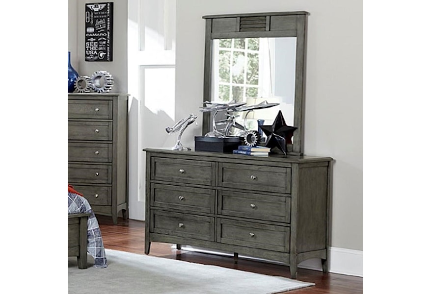 Homelegance Garcia Transitional Dresser And Mirror Combo With