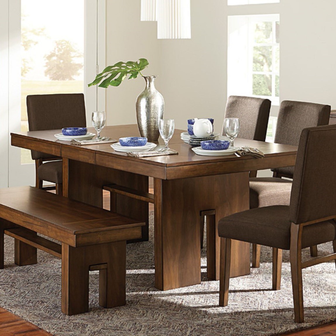 Homelegance Sedley Contemporary Dining Table With Self Storing
