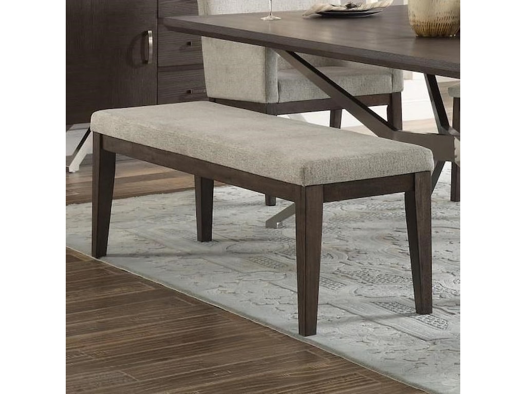 Homelegance Ibiza Mid Century Dining Bench With Upholstered Seat