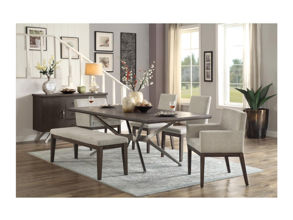 Homelegance Ibiza Mid Century Modern 6 Piece Dining Set With Bench Homelegance Ibiza Mid Century Modern 6 Piece Dining Set With Bench