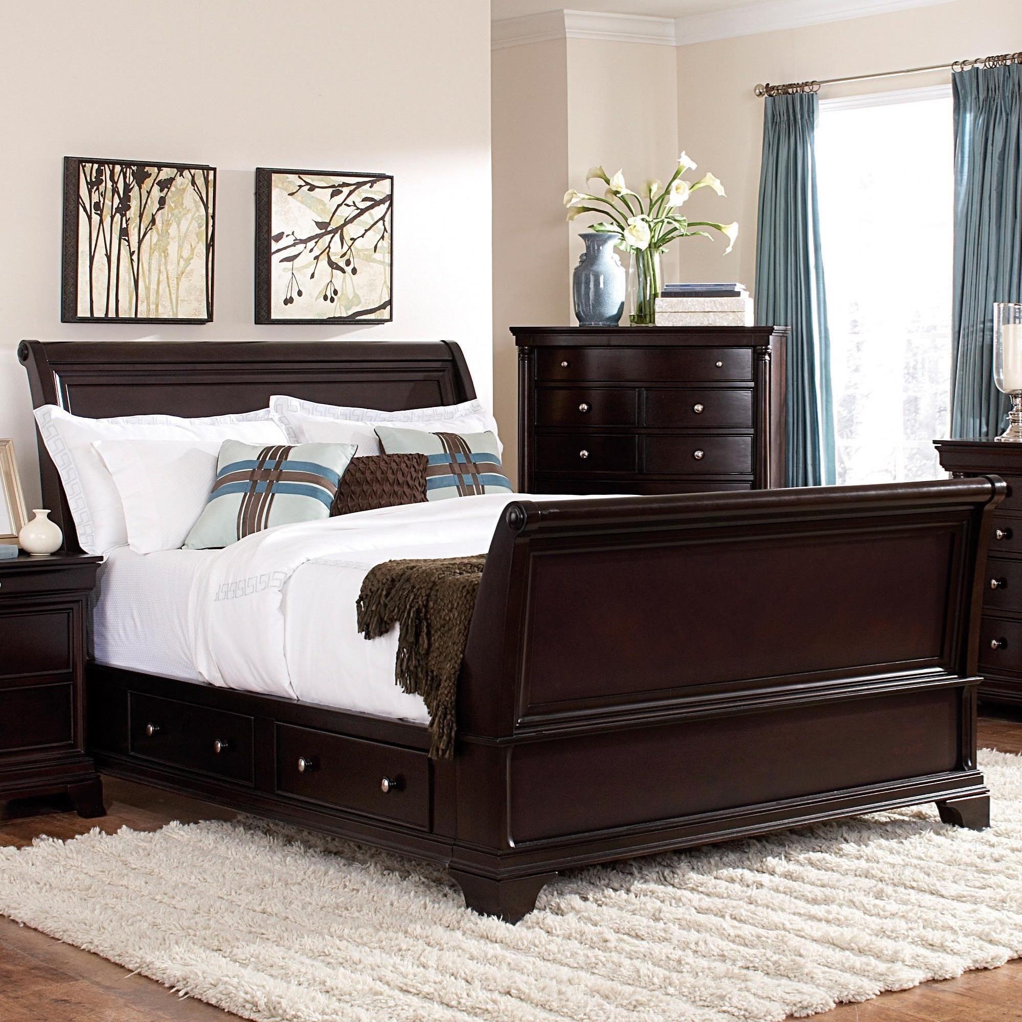 Homelegance Inglewood California King Sleigh Bed With Storage