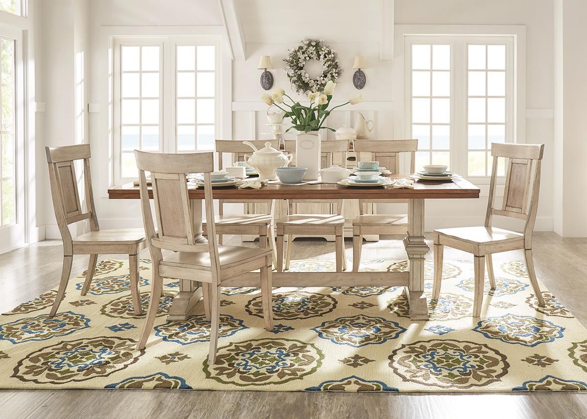 Homelegance Inspire Q 5 Piece Dining Set Includes Trestle Table