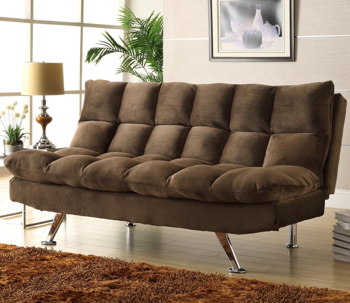 Homelegance Jazz Chocolate Microfiber Lounger With Tufting Value