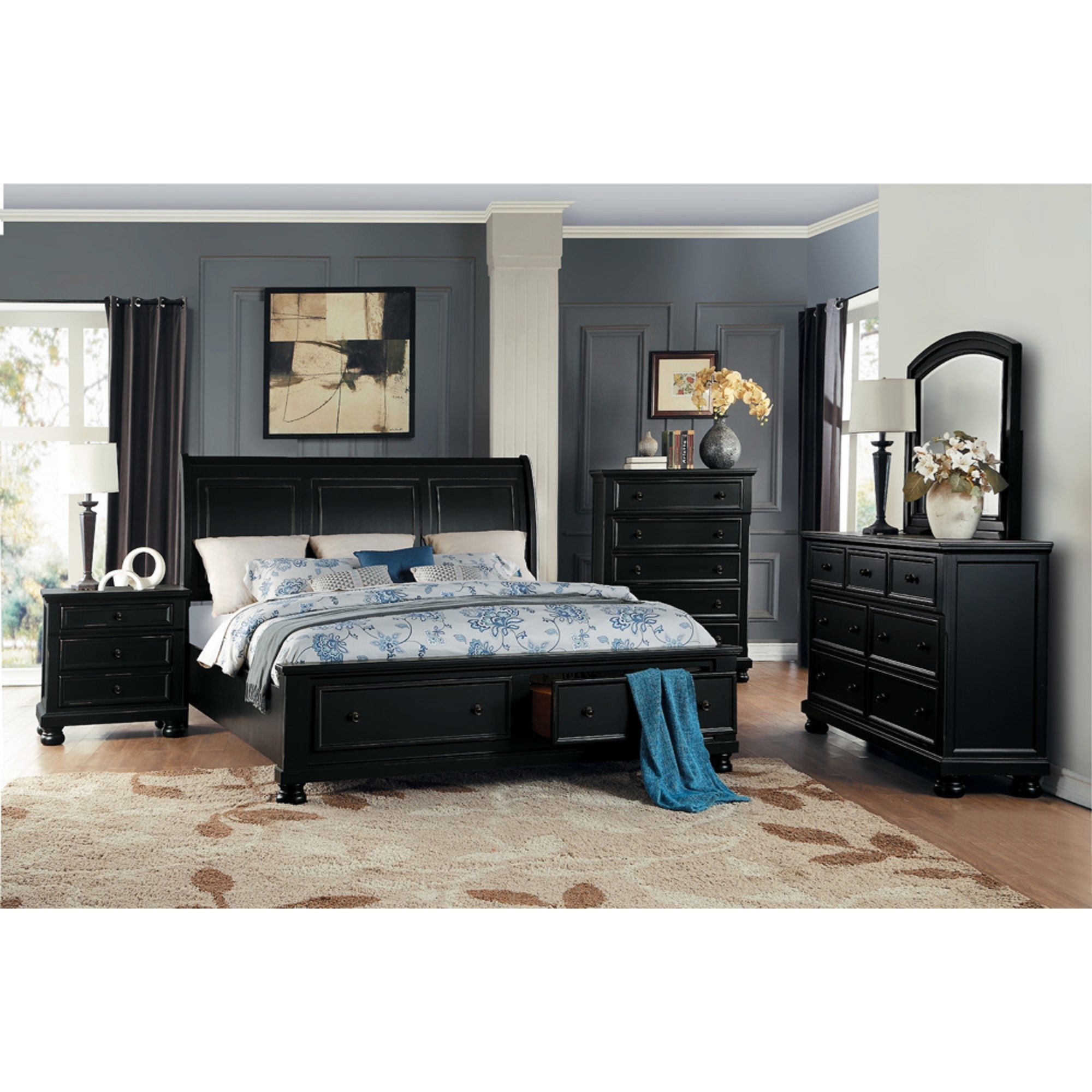 Homelegance Laurelin Transitional Queen Bedroom Group With Storage
