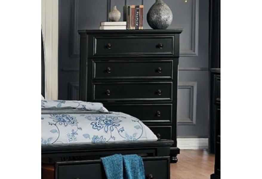 Homelegance Laurelin 1714bk 9 Transitional Chest Of Drawers With