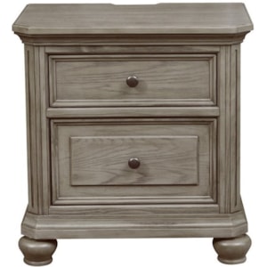 Homelegance Lavonia Transitional 2 Drawer Nightstand With Built In Outlet Lindy S Furniture Company Nightstands