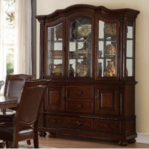 Homelegance Lordsburg Traditional Dining Buffet And Hutch Darvin Furniture China Cabinets