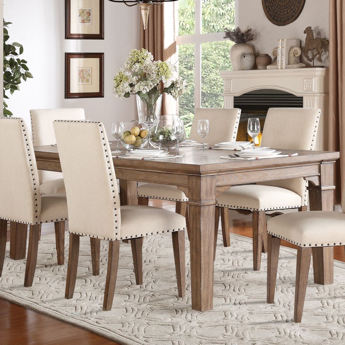 Homelegance Mill Valley Relaxed Vintage Dining Table With