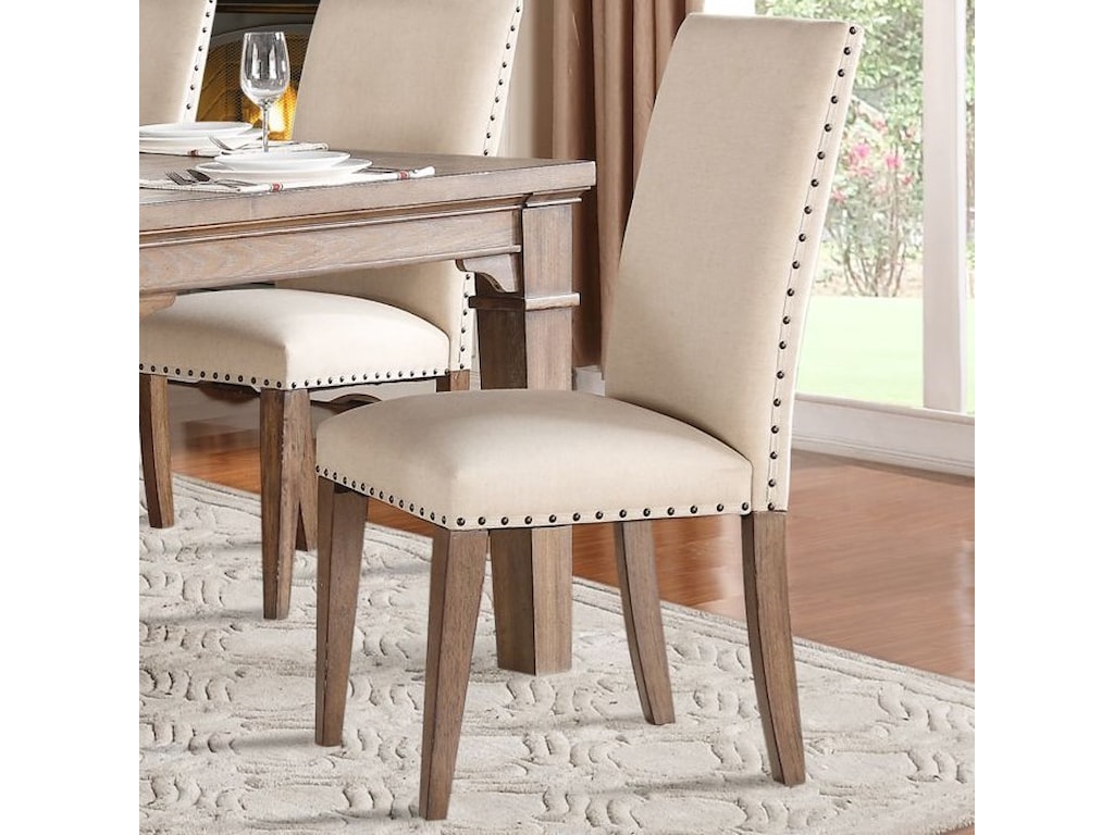 Mill Valley Relaxed Vintage Upholstered Dining Side Chair With Nailhead Trim By Homelegance At Dream Home Interiors