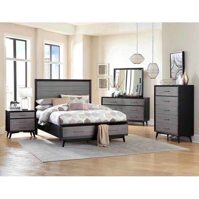 Homelegance Raku Contemporary Queen Bedroom Group With Storage Bed