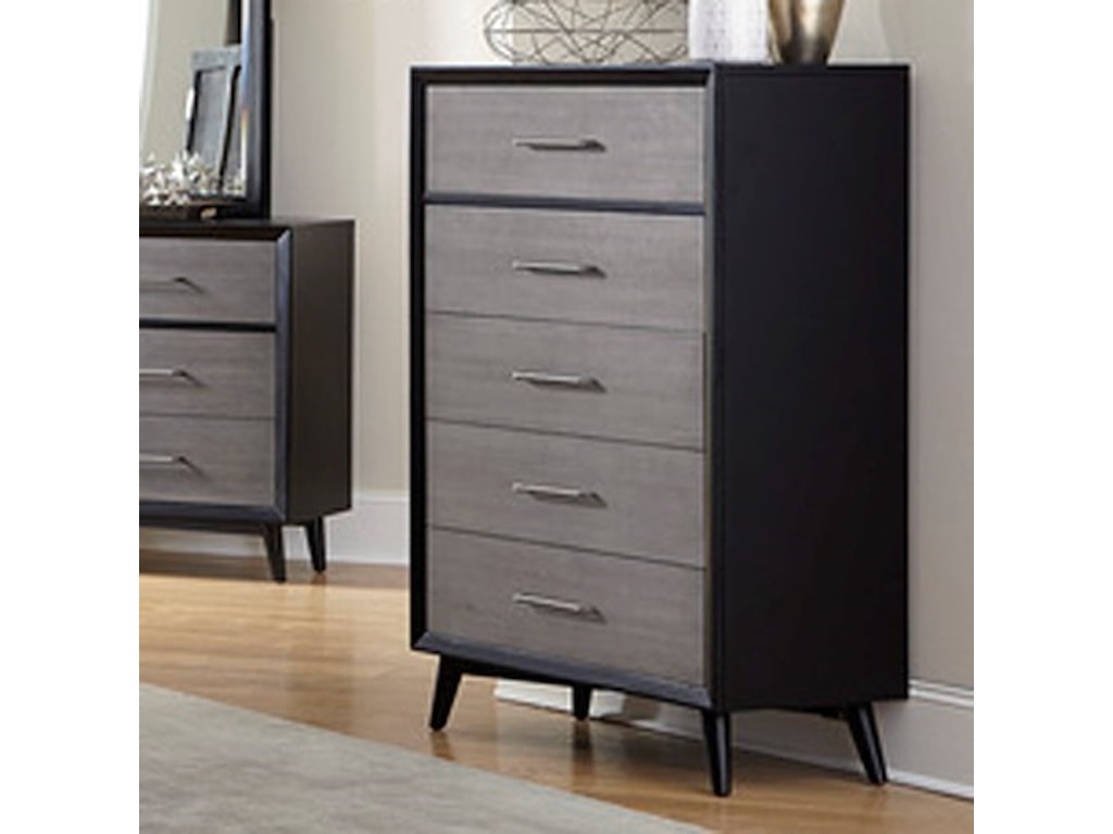 Raku Contemporary Chest Of Drawers With 5 By Homelegance At Dream Home Interiors Raku Contemporary Chest Of Drawers With 5 By Homelegance At Dream Home Interiors