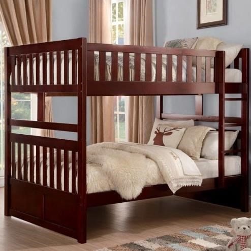 Homelegance Rowe Full Over Full Bunk Bed with Slats Darvin Furniture