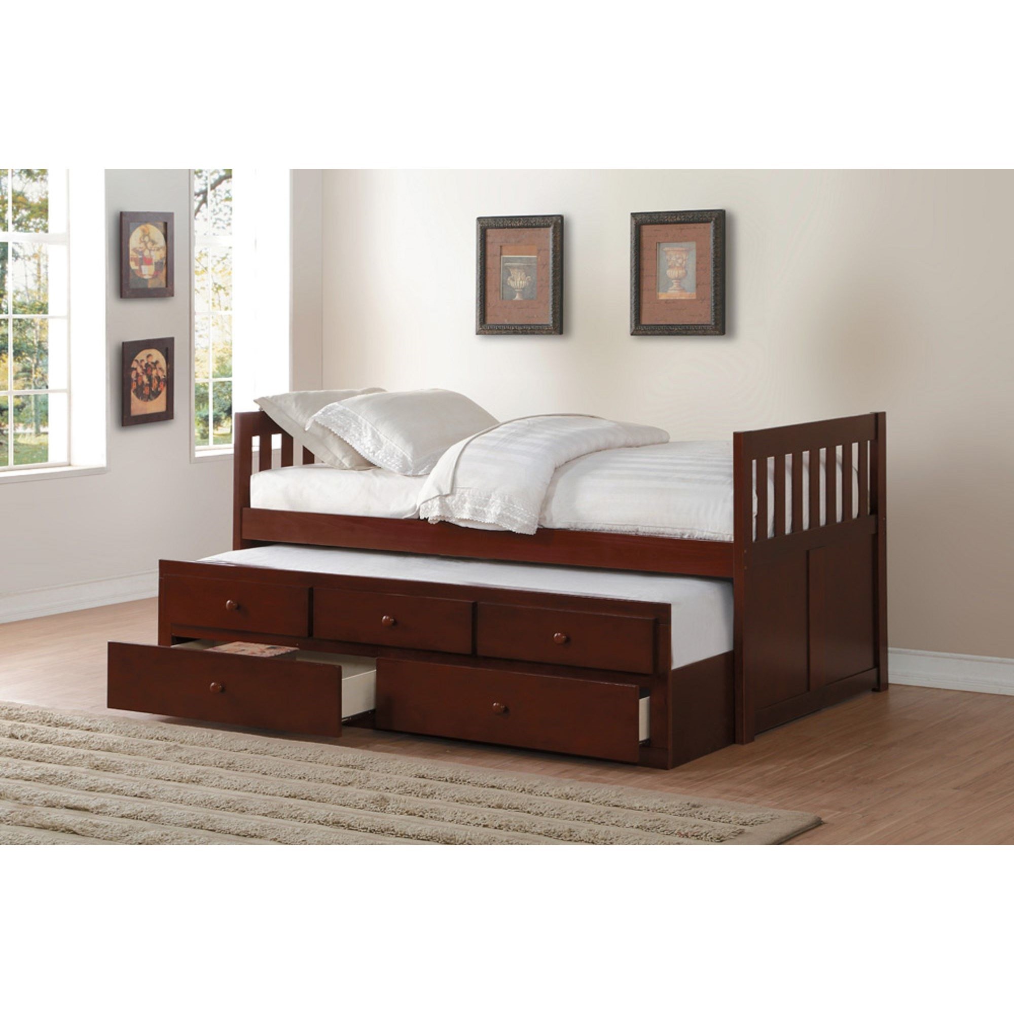 twin captains bed with trundle