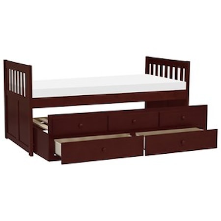 Acme Furniture Louis Philippe III 24920Q Queen Captain's Bed with