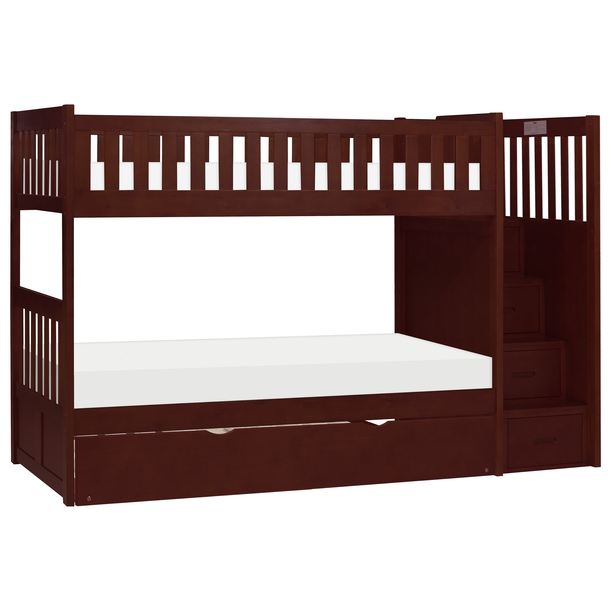 twin bunk bed with trundle