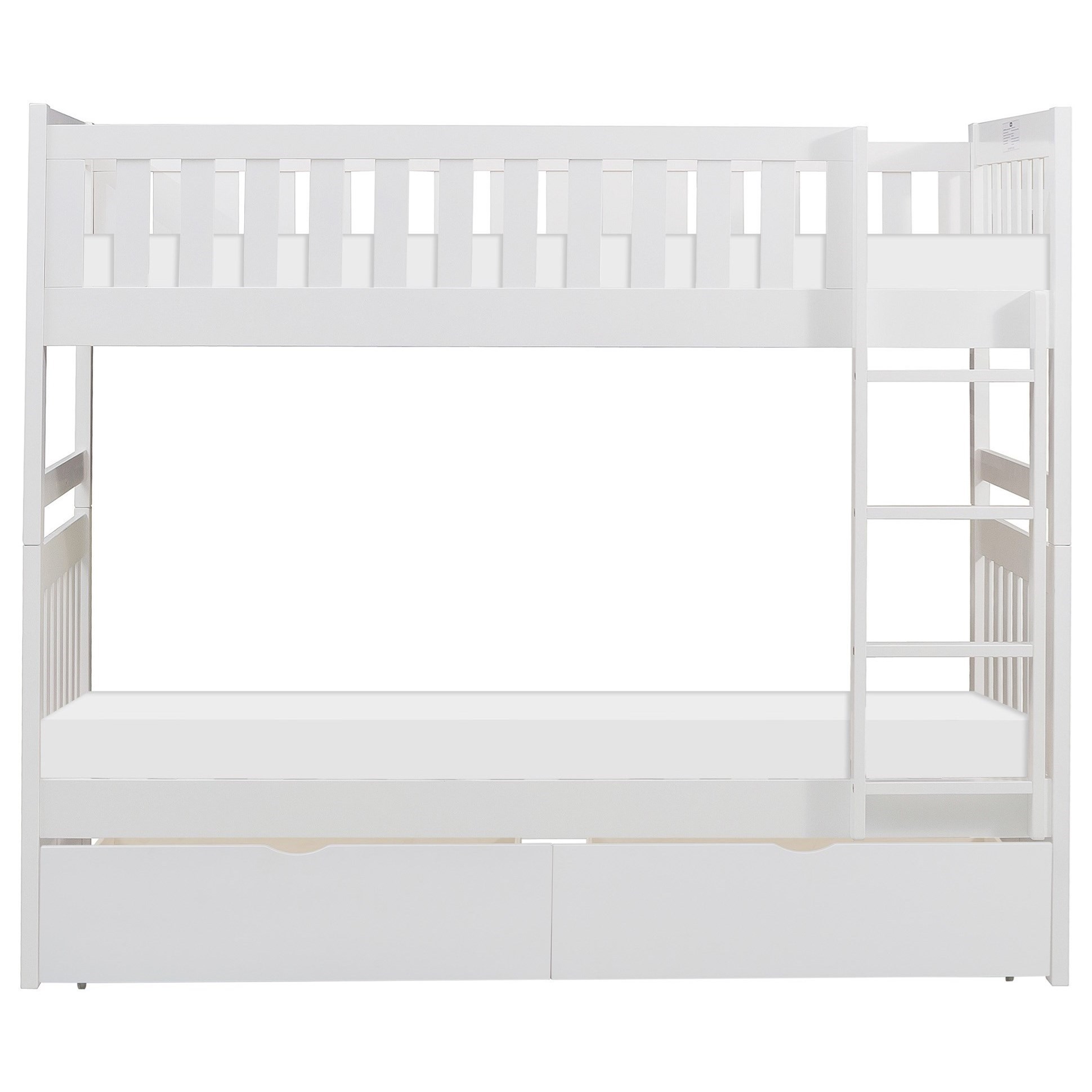 white full twin bunk bed