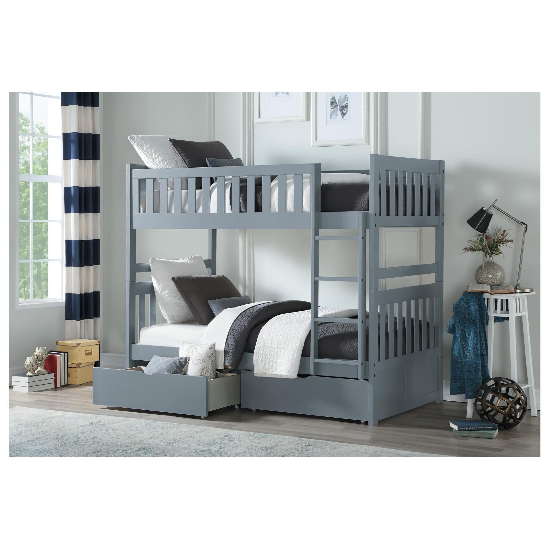 Homelegance Orion Twin Over Twin Bunk Bed With Storage Value