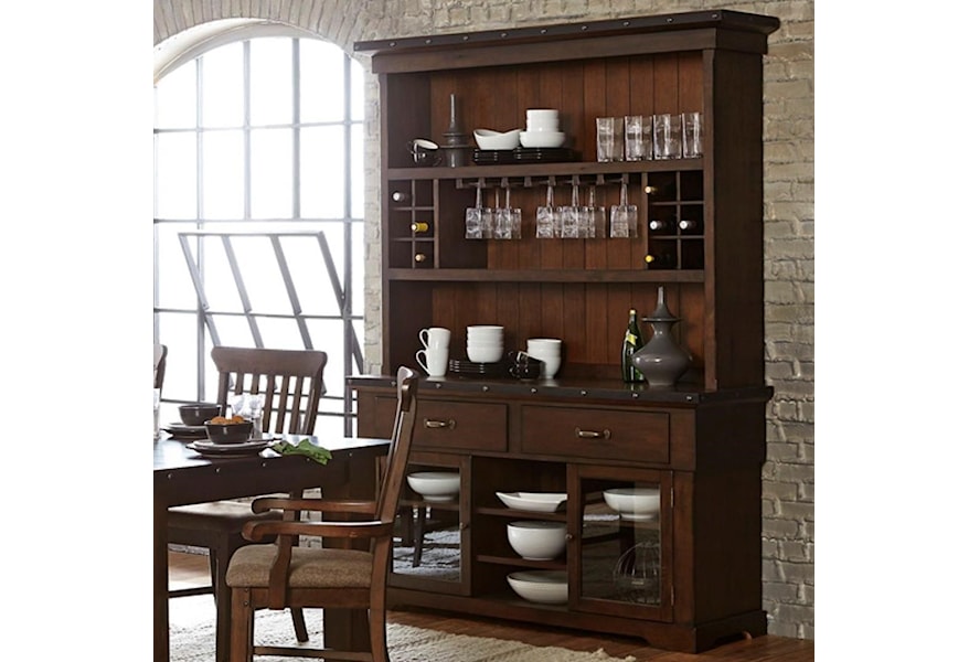 Homelegance Schleiger Industrial Dining Buffet And Hutch With