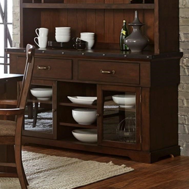 Homelegance Schleiger Industrial Dining Buffet With Metal Band And Homelegance Schleiger Industrial Dining Buffet With Metal Band And