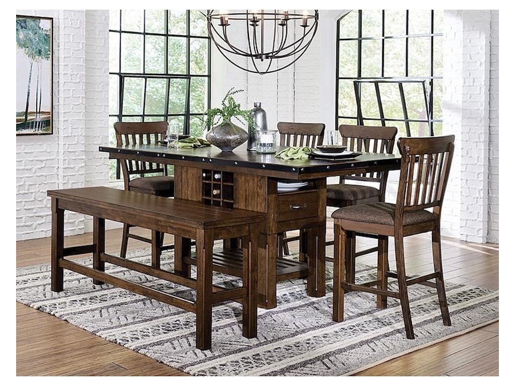 Homelegance Schleiger 5 Piece Counter Height Dining Set Darvin Homelegance Schleiger5 Piece Counter Height Dining Set 5