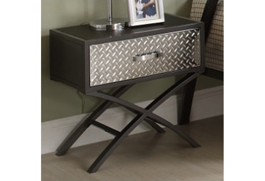 Homelegance Spaced Out Contemporary Youth Night Stand With Diamond