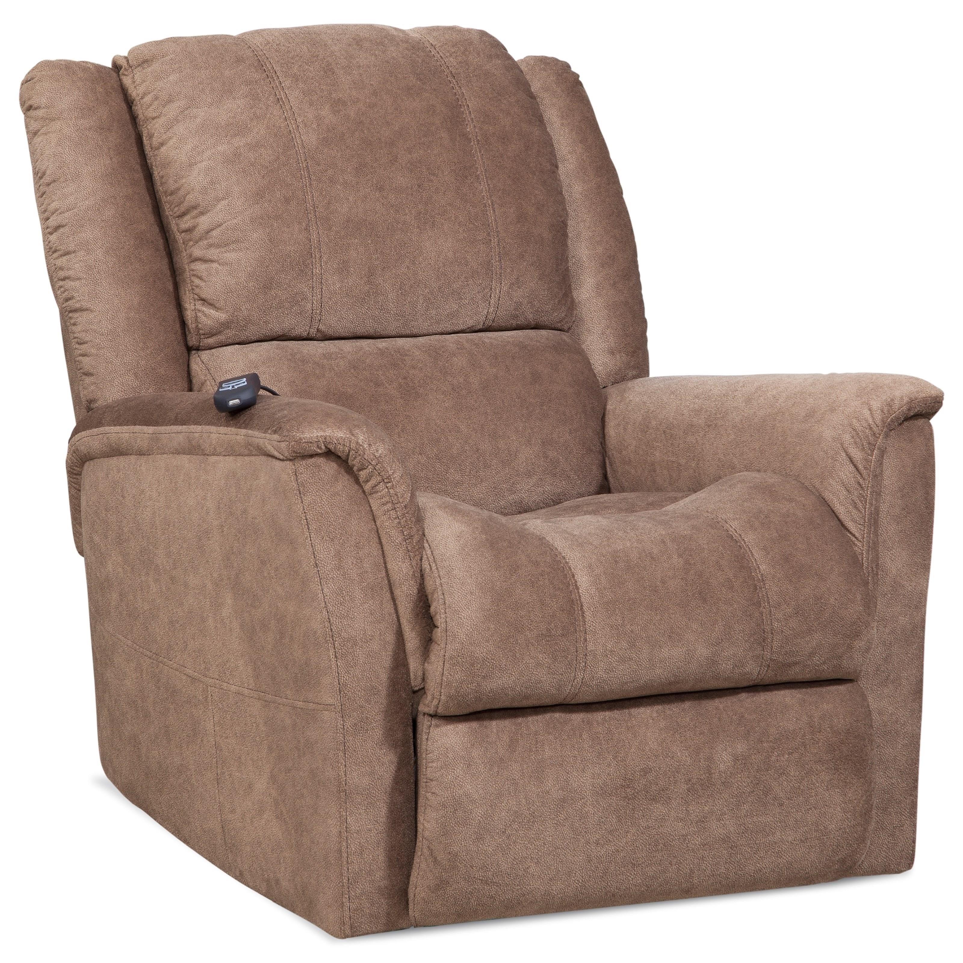 Power Reclining Lift Chair with Contrast Stitching