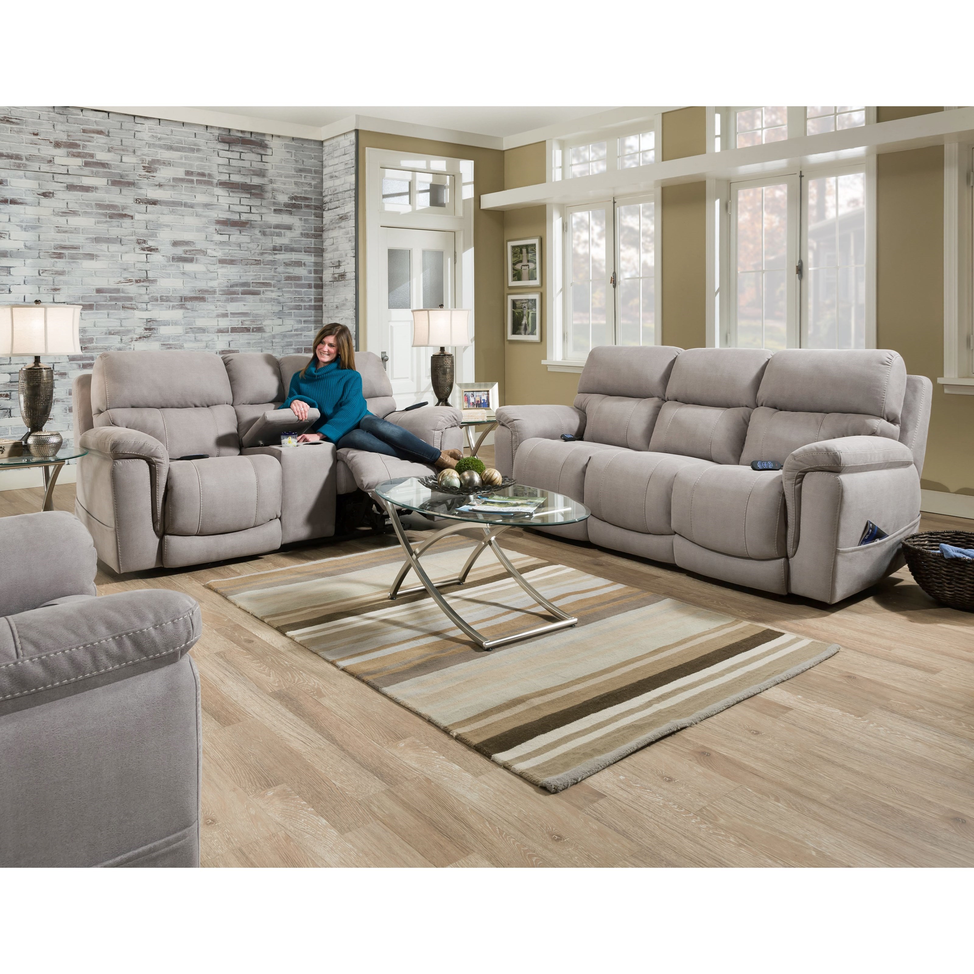 Homestretch 175 Collection Double Reclining Power Sofa Darvin