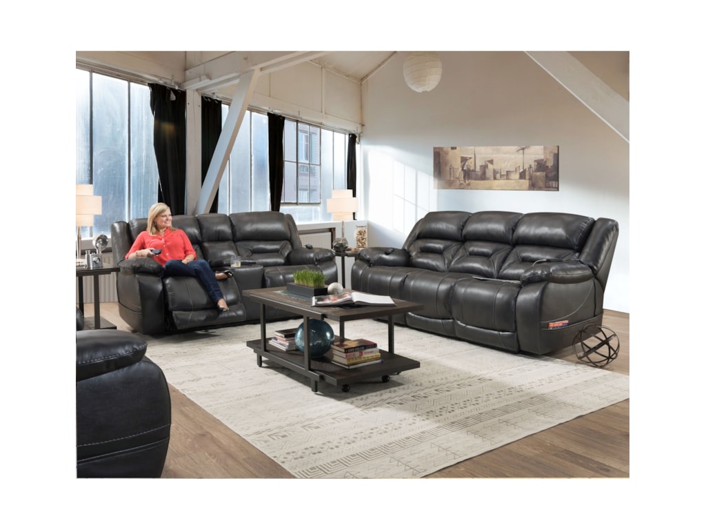 HomeStretch 178Double Reclining Power Sofa