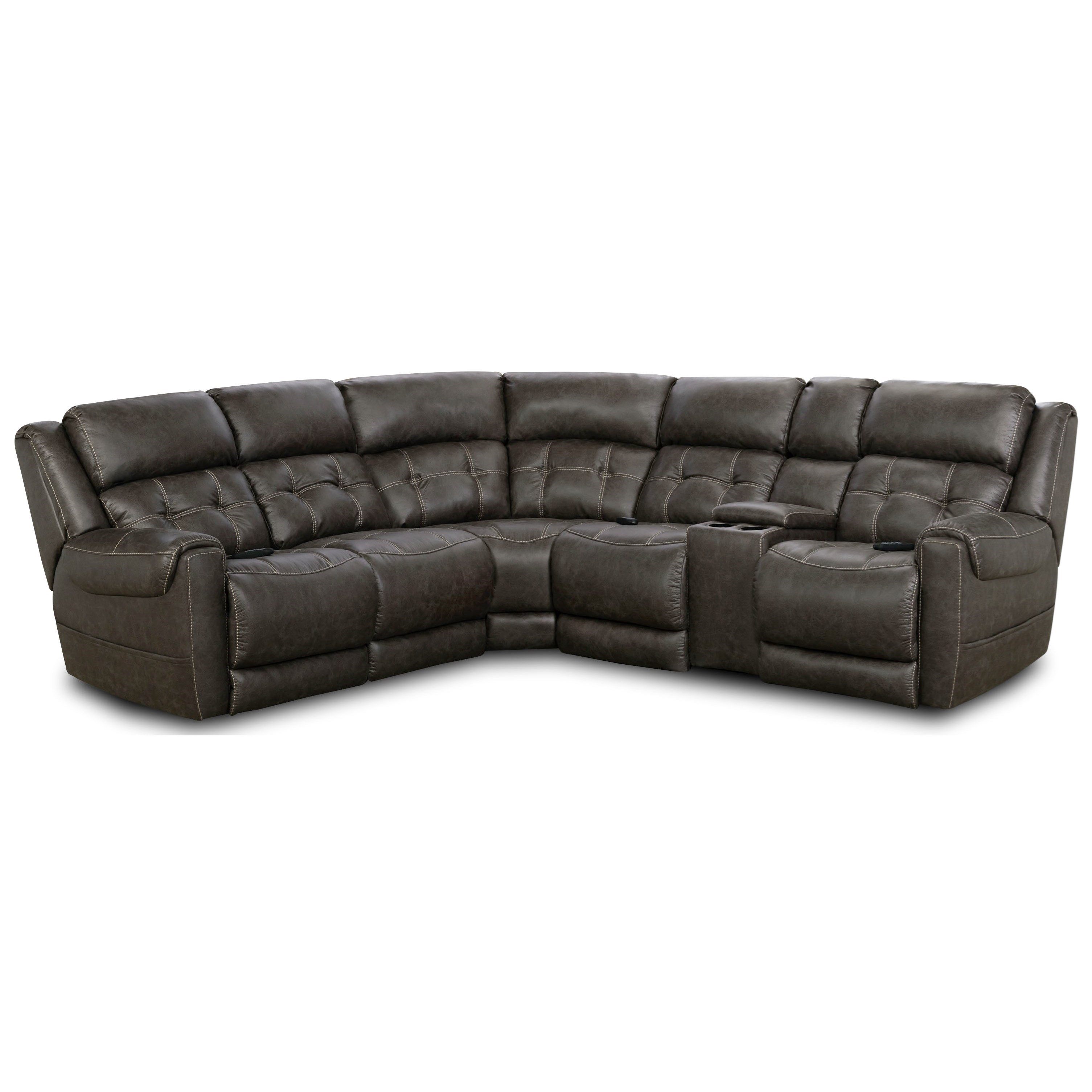 Homestretch 180 Casual L Shaped Power Reclining Sectional